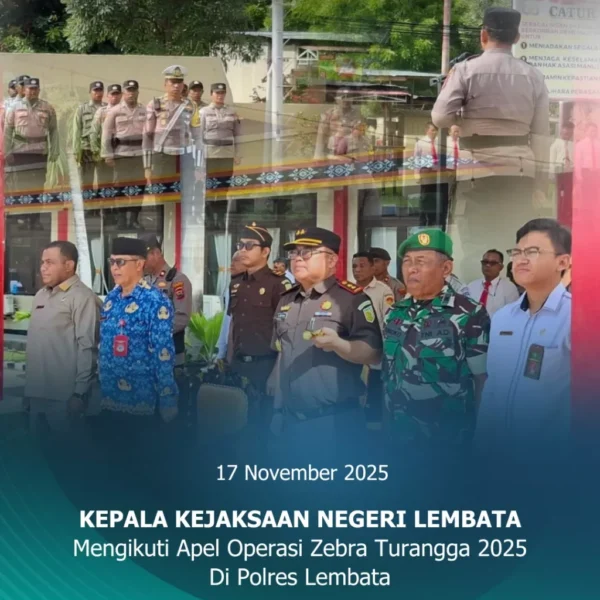 Kepala Kejaksaan Negeri Lembata Mengikuti Apel Operasi Zebra Turangga 2025…