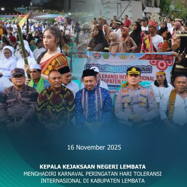 Kepala Kejaksaan Negeri Lembata Menghadiri Karnaval Peringatan Hari Toleransi Internasional&hellip;