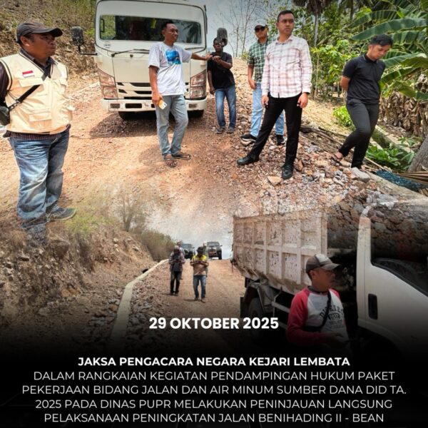 Jaksa Pengacara Negara Kejaksaan Negeri Lembata melaksanakan Kegiatan Peninjauan