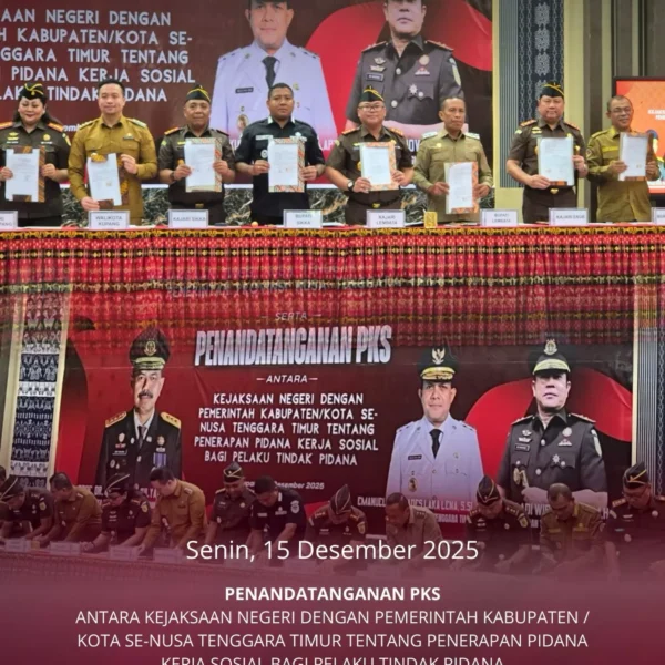 Penandatanganan Perjanjian Kerja Sama (PKS) Antara Kejaksaan Negeri dan Pemerintah…