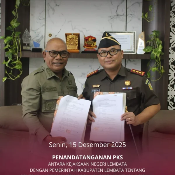 Penandatanganan PKS Antara Kejaksaan Negeri Lebata Dengan Pemerintah Kabupaten Lembata