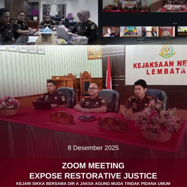 Zoom Meeting Expose Restorative Justice Dari Kejaksaan Negeri Sikka