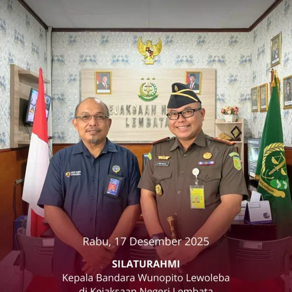 Silaturahmi Kepala Bandara Wunopito Lewoleba Di Kejaksaan Negeri Lembata
