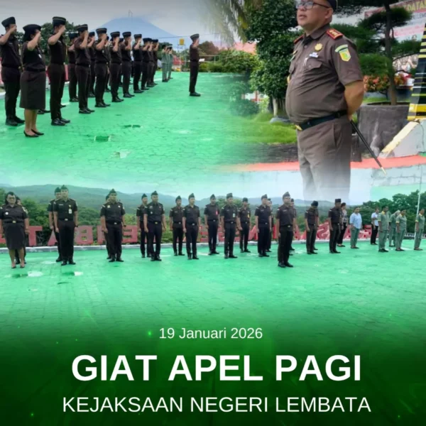 Giat Apel Pagi Kejaksaan Negeri Lembata, Senin 19 Januari 2026