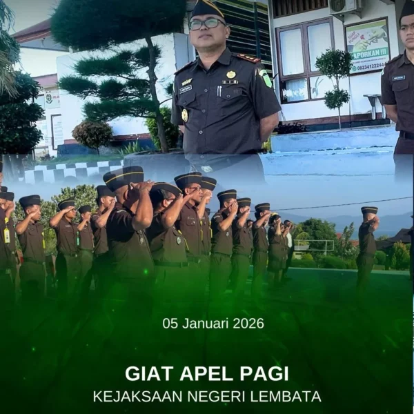Giat Apel Pagi Kejaksaan Negeri Lembata Senin, 05 Januari 2026