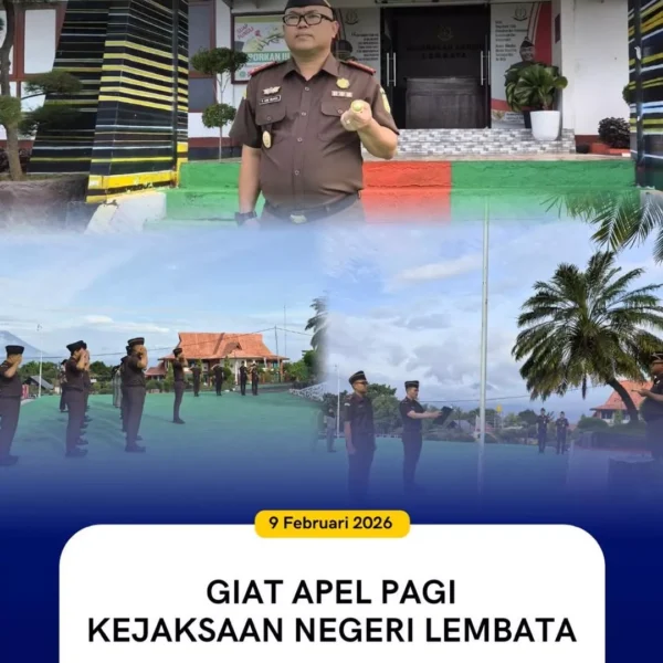 Giat Apel Pagi Kejaksaan Negeri Lembata, Senin 09 Februari 2026