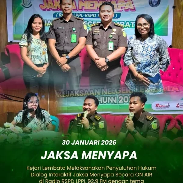Jaksa Menyapa Secara On Air Di Radio RSPD LPPL 92,9FM&hellip;