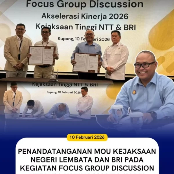Penandatanganan MoU Kejaksaan Negeri Lembata Dan BRI Pada Kegiatan Focus&hellip;