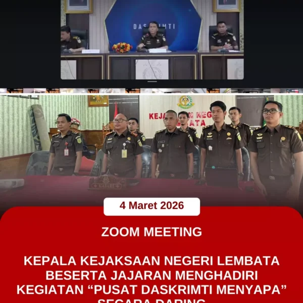 Kepala Kejaksaan Negeri Lembata Beserta Jajaran Menghadiri Kegiatan “Pusat Daskrimti&hellip;