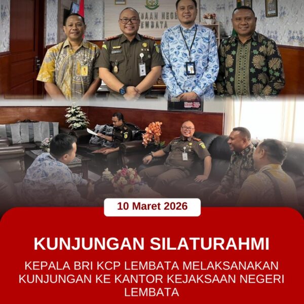 Kepala BRI KCP Lembata Melaksanakan Kunjungan Ke Kantor Kejaksaan Negeri…