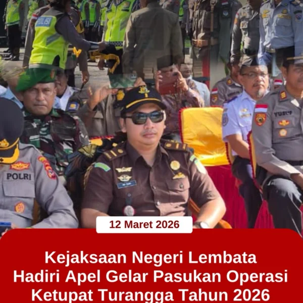 Kejaksaan Negeri Lembata Hadiri Apel Gelar Pasukan Operasi Ketupat Turangga…