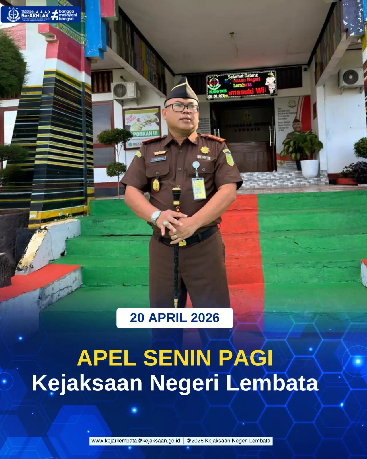 Kejaksaan Negeri Lembata Melaksanakan Kegiatan Apel Pagi, Senin 20 April 2026
