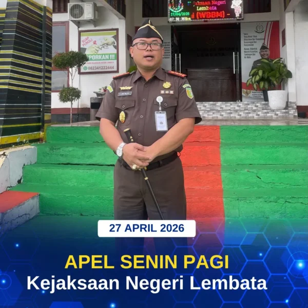 Kejaksaan Negeri Lembata Melaksanakan Kegiatan Apel Pagi, Senin 27 April…