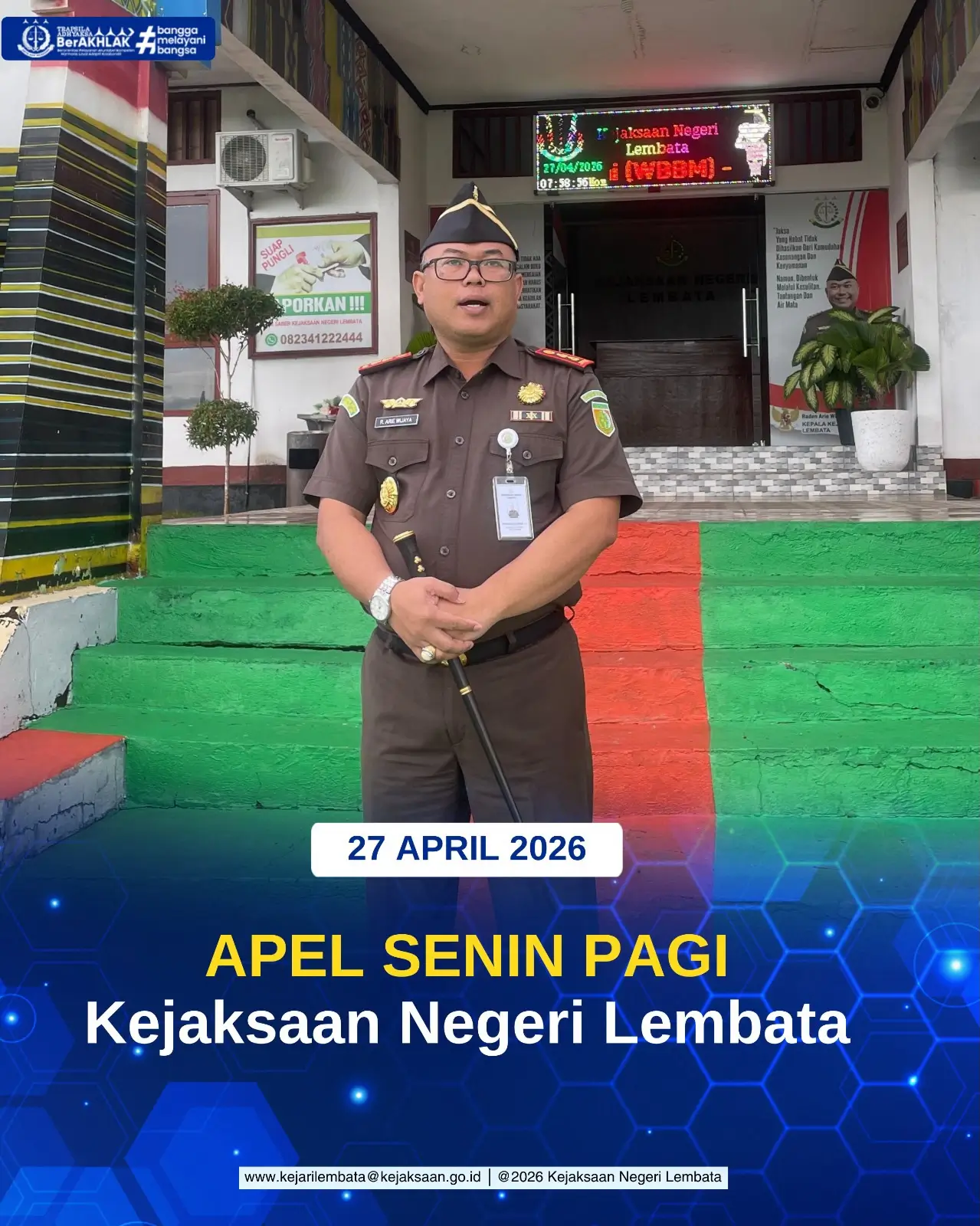 Kejaksaan Negeri Lembata Melaksanakan Kegiatan Apel Pagi, Senin 27 April 2026