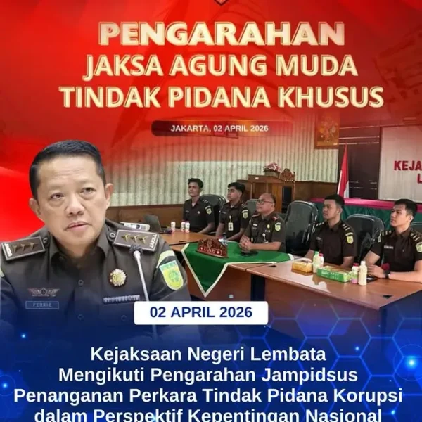 Kejaksaan Negeri Lembata Mengikuti Pengarahan Jampidsus Penanganan Perkata Tindak Pidana…