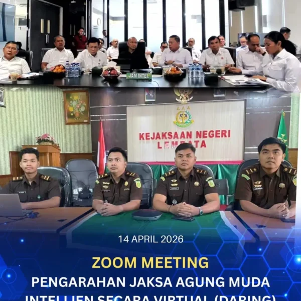 Zoom Meeting Pengarahan Jaksa Agung Muda Intelijen Secara Virtual (Daring)