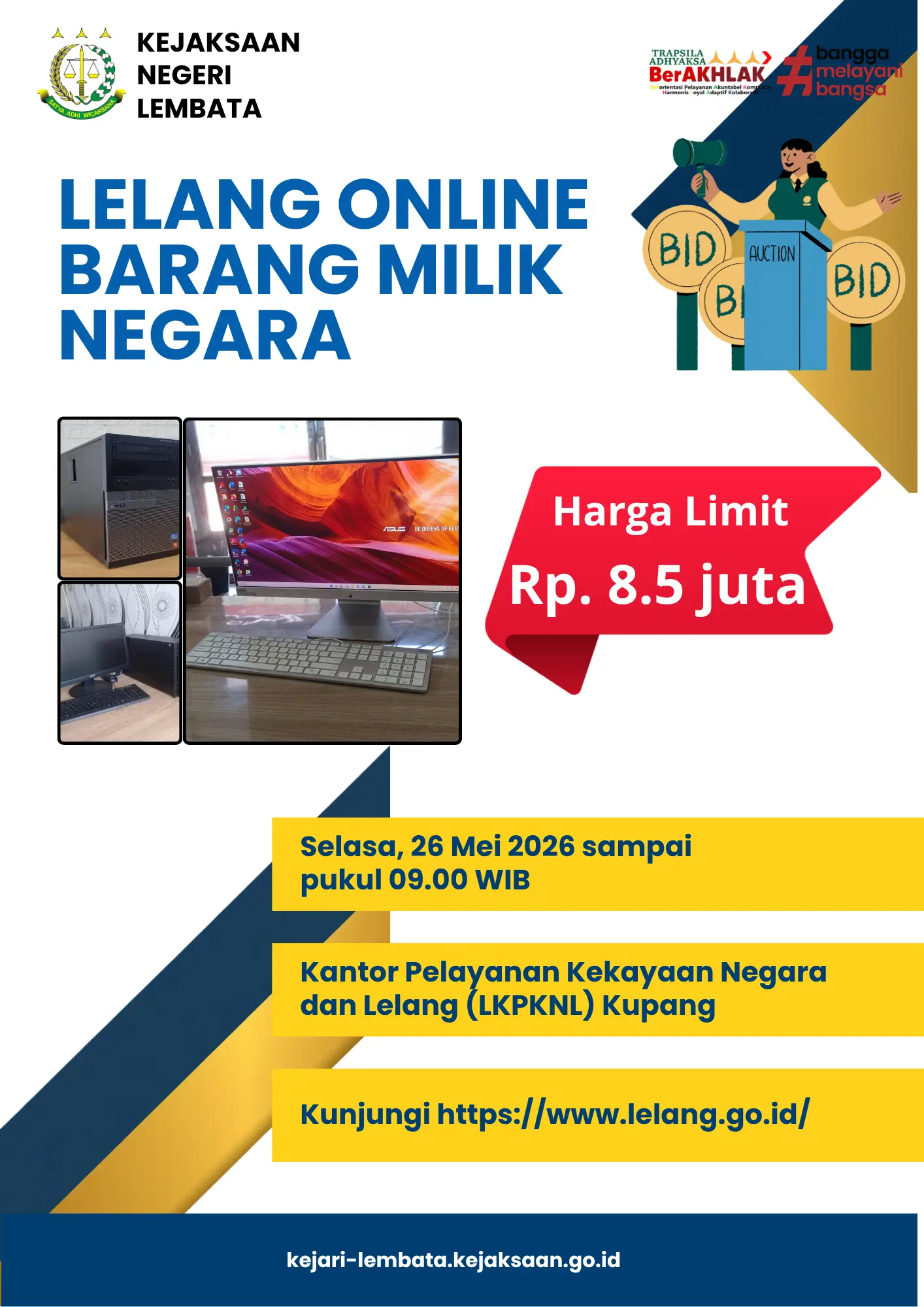 Pengumuman Lelang BMN pada Kejaksaan Negeri Lembata