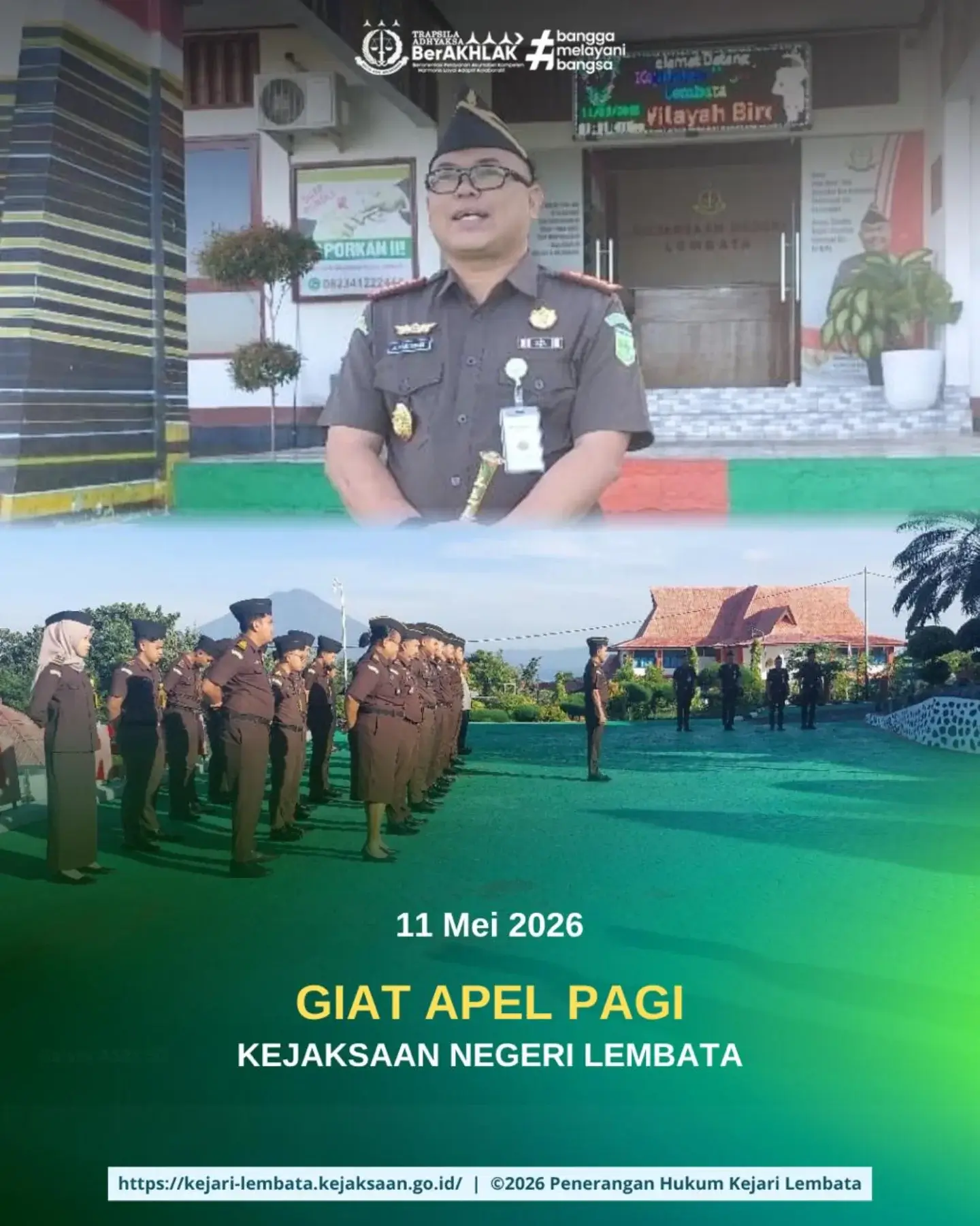 Kejaksaan Negeri Lembata Melaksanakan Apel Pagi Senin 11 Mei 2026