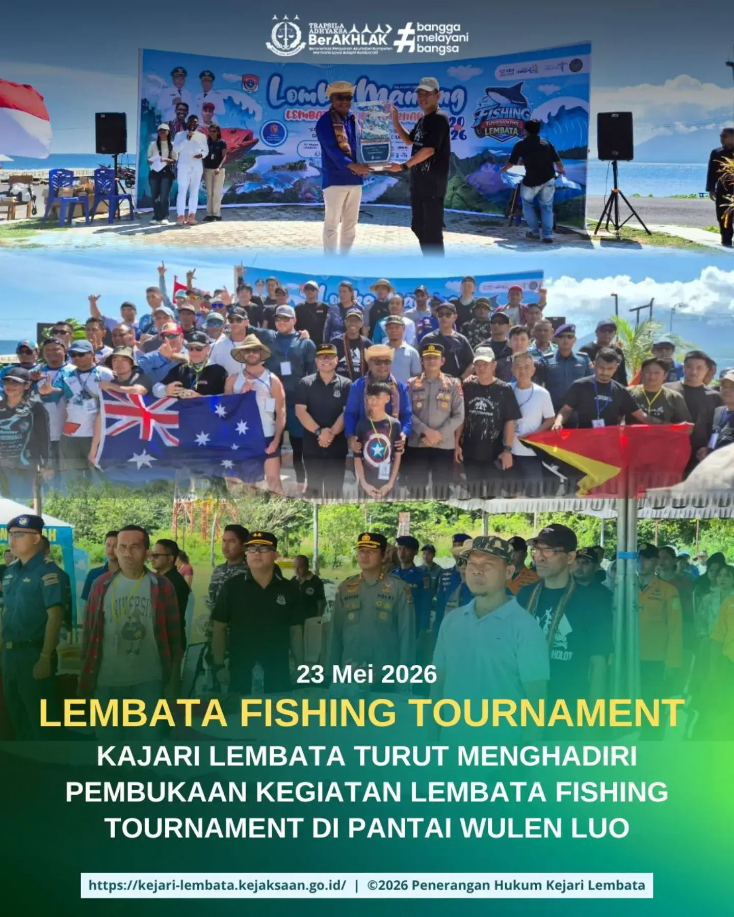 Kajari lembata Turut Menghadiri Pembukaan Kegiatan Lembata Fishing Tournament Di Pantai Wulen Luo