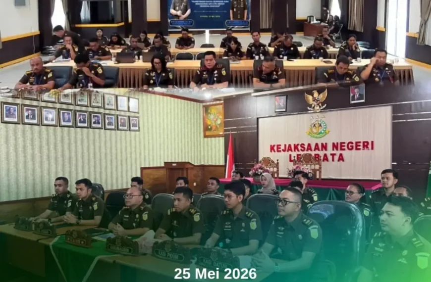 Kejari Lembata Mengikuti Zoom Meeting Pra Musrenbang Wilayah Kejaksaan TInggi Nusa Tenggara Timur