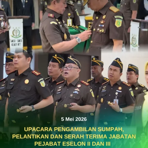 Upacara Pengambilan Sumpah, Pelantikan Dan Serah Terima Jabatan Pejabat Eselon…