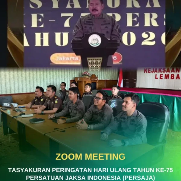 Tasyakuran Peringatan Hari Ulang Tahun Ke-75 Persatuan Jaksa Indonesia (PERSAJA)
