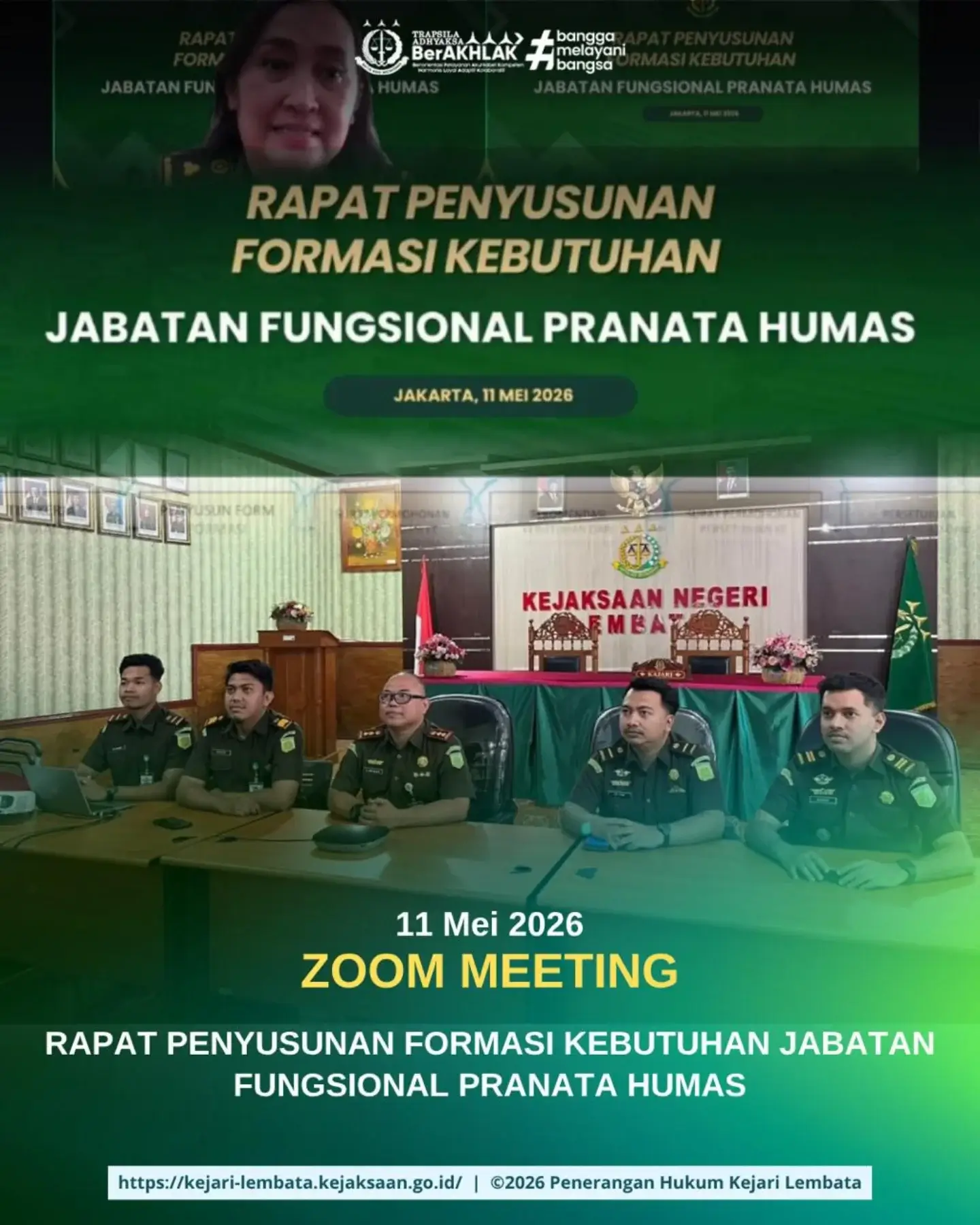 Zoom Meeting Rapat Penyusunan Formasi Kebutuhan Jabatan Fungsional Pranata Humas