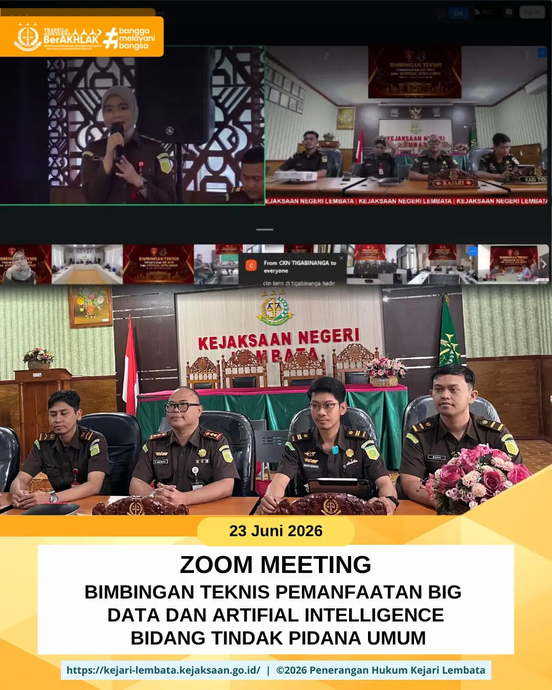 Bimbingan Teknis Pemanfaatan Big Data dan Artifical Intelligence Bidang TIndak Pidana Umum