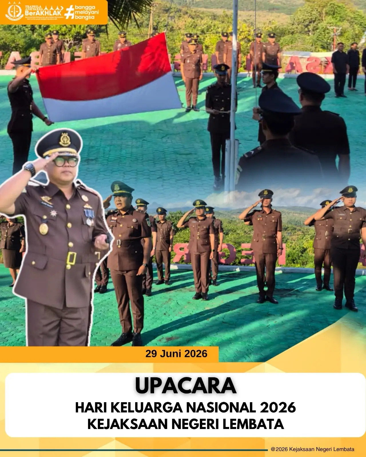 Kejari Lembata Melaksanakan Upacara Hari Keluarga Nasional Ke – 33 Tahun 2026