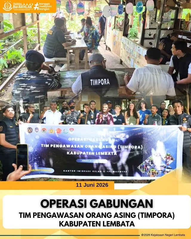Operasi Gabungan Tim Pengawasan Orang Asing (Timpora) Kabupaten Lembata