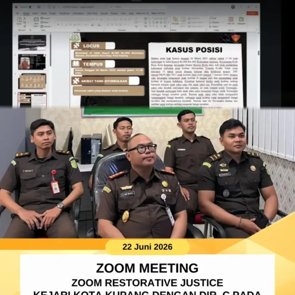 Zoom Restorative Justice Kejaksaan Negeri Kota Kupang Dengan Dir. C…
