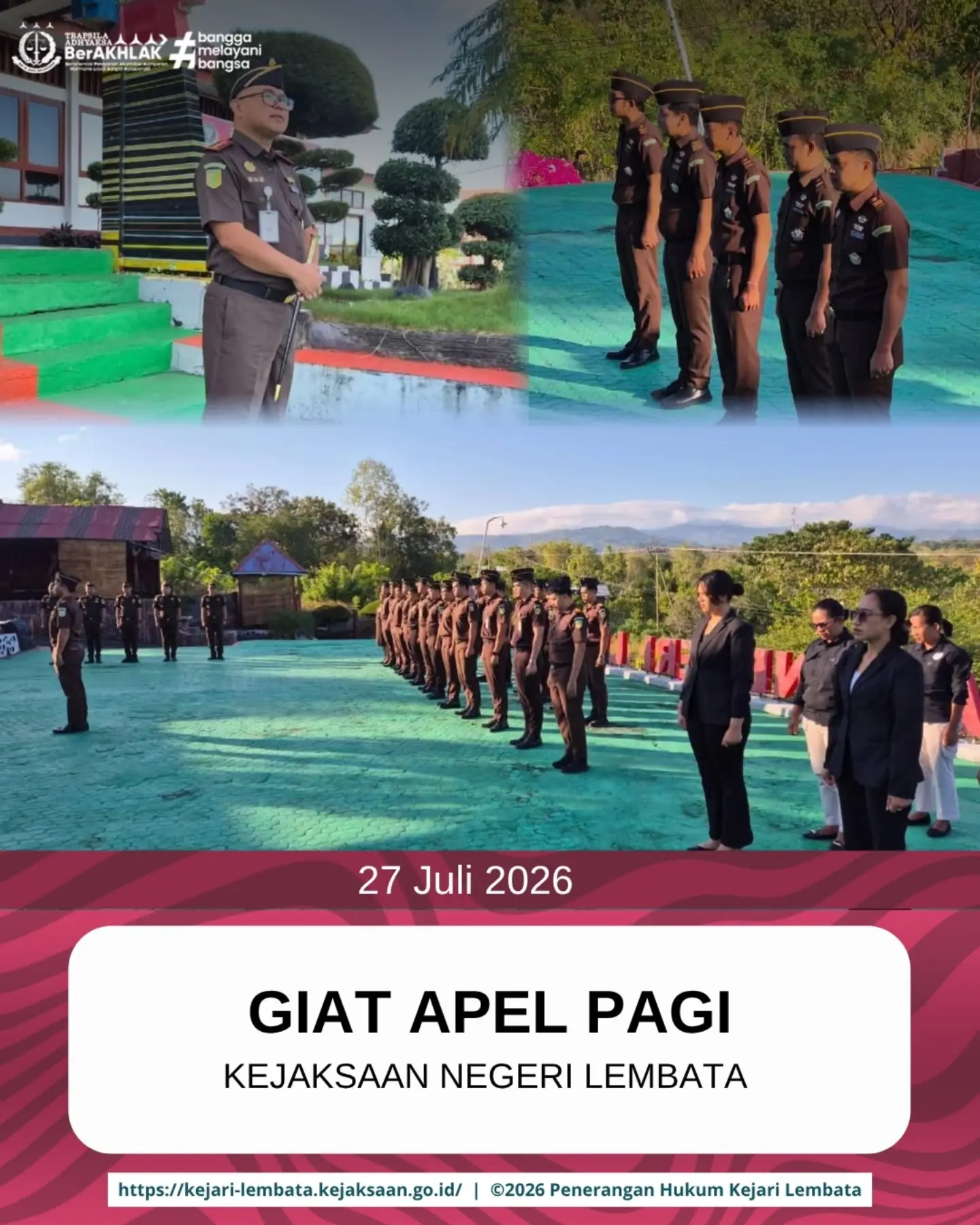 Giat Apel Pagi Kejaksaan Negeri Lembata, Senin 27 Juli 2026
