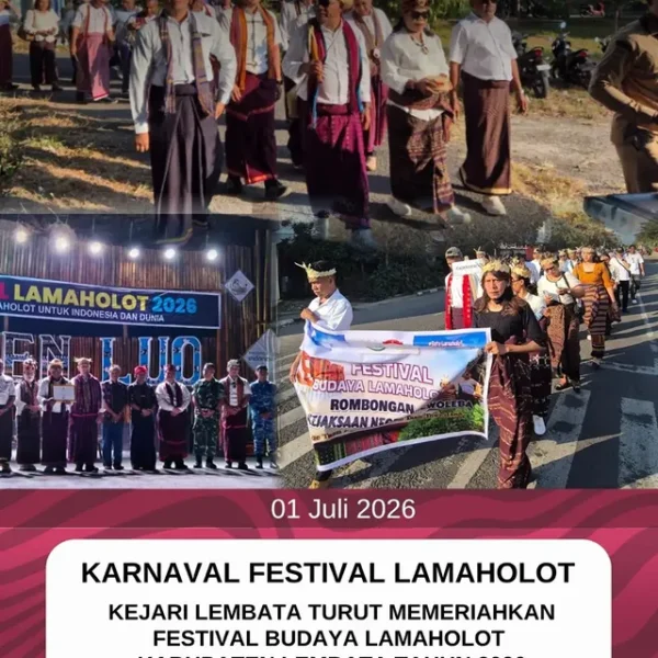 Kejari Lembata Turut Memeriahkan Festival Budaya Lamaholot Kabupaten Lembata Tahun…