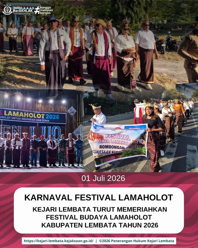 Kejari Lembata Turut Memeriahkan Festival Budaya Lamaholot Kabupaten Lembata Tahun 2026