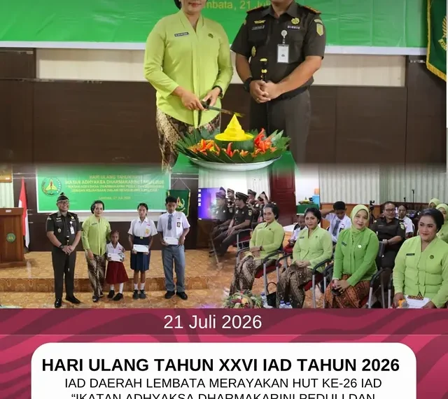 IAD Daerah Lembata Merayakan HUT Ke-26 IAD “Ikatan Adhyaksa Dharmakarini Peduli Dan Bersinergi Dengan Kejaksaan Dalam Mendukung Asta Cita”