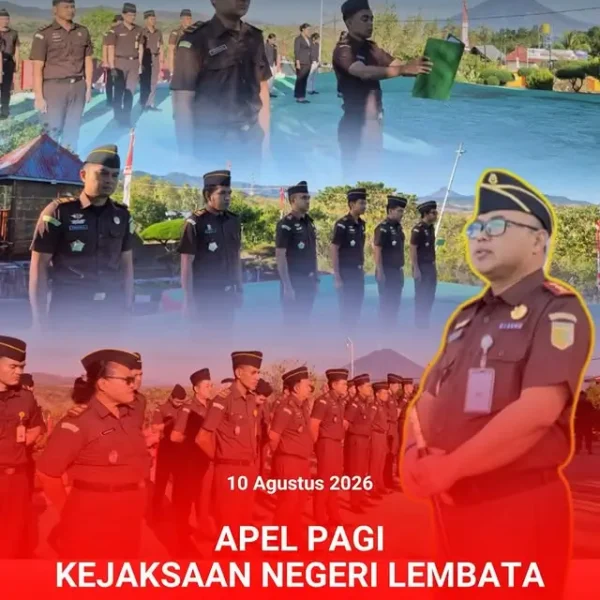 Kegiatan Apel Pagi Kejaksaan Negeri Lembata Hari Senin 10 Agustus&hellip;