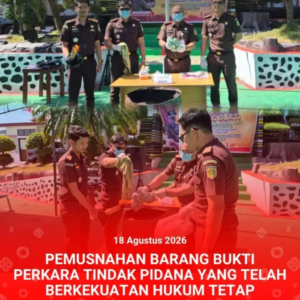 Pemusnahan Barang Bukti Perkara Tindak Pidana Yang Telah Berkekuatan Hukum…