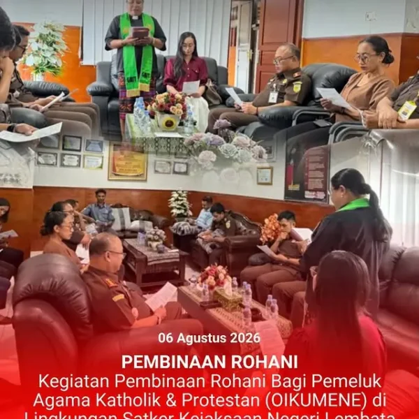 Kegiatan Pembinaan Rohani Bagi Pemeluk Agama Katholik Dan Protestan (Oikumene)&hellip;