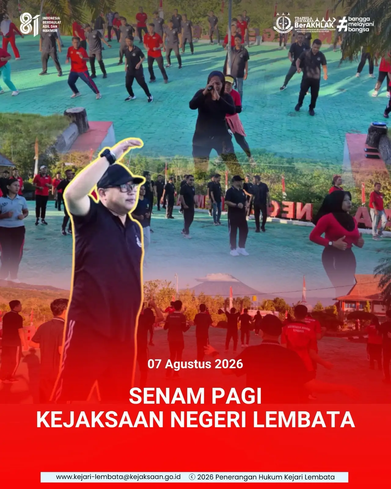 Kejaksaan Negeri Lembata Senam Pagi Hari Jumat, 7 Agustus 2026