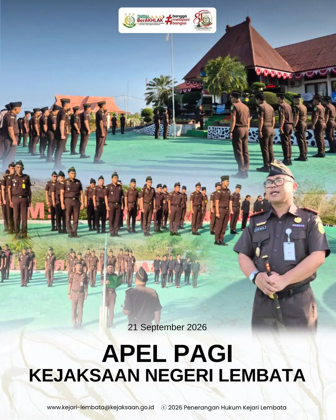 Kegiatan Apel Pagi Kejaksaan Negeri Lembata Hari Senin 21 September 2026