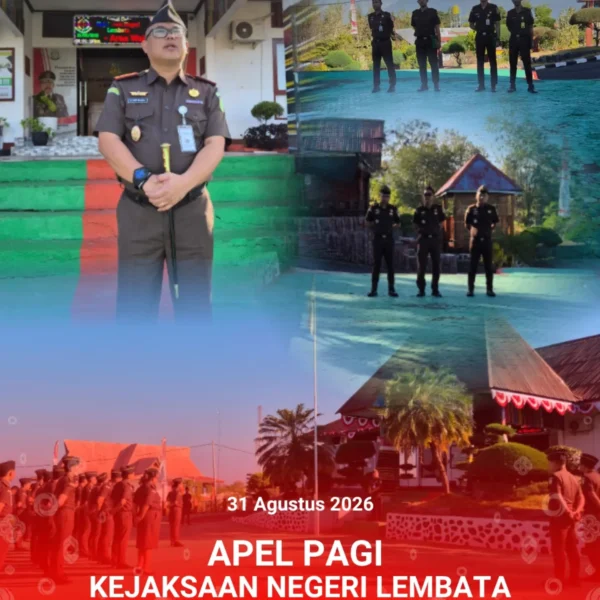 Kegiatan Apel Pagi Kejaksaan Negeri Lembata Hari Senin 31 Agustus…