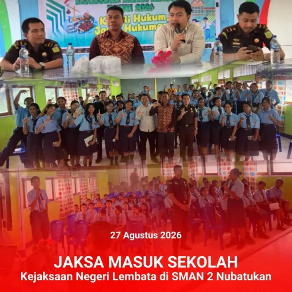 Kegiatan Jaksa Masuk Sekolah Kejaksaan Negeri Lembata Di SMA Negeri…