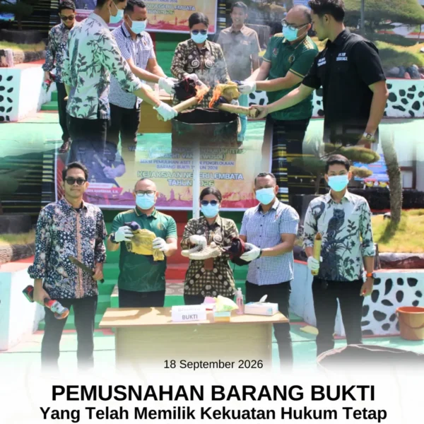 Pemusnahan Barang Bukti Yang Telah berkekuatan Hukum tetap (Inkracht) Pada…