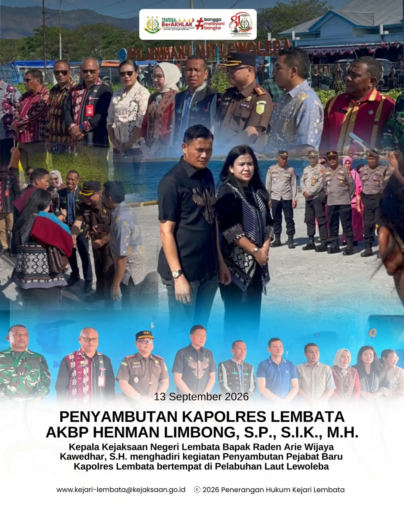 Penyambutan Kapolres Lembata AKBP Henman Limbong, S.P., S.I.K., M.H.