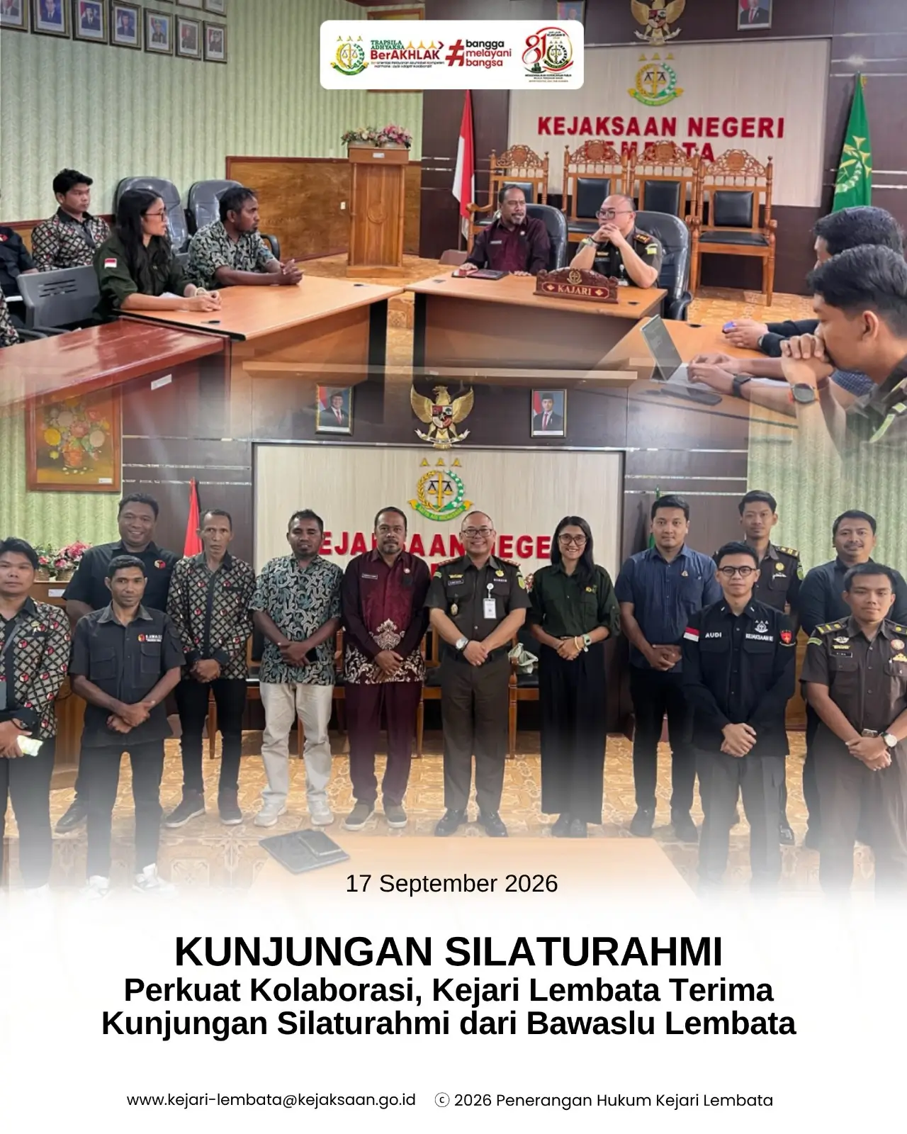 Perkuat Kolaborasi, Kejari Lembata Terima Kunjungan Silaturahmi Dari Bawaslu Lembata
