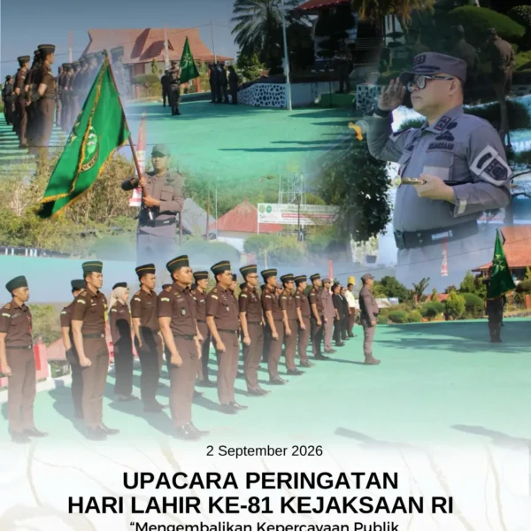 Upacara Peringatan Hari Lahir Ke-81 Kejaksaan RI Dengan tema “Mengembalikan…